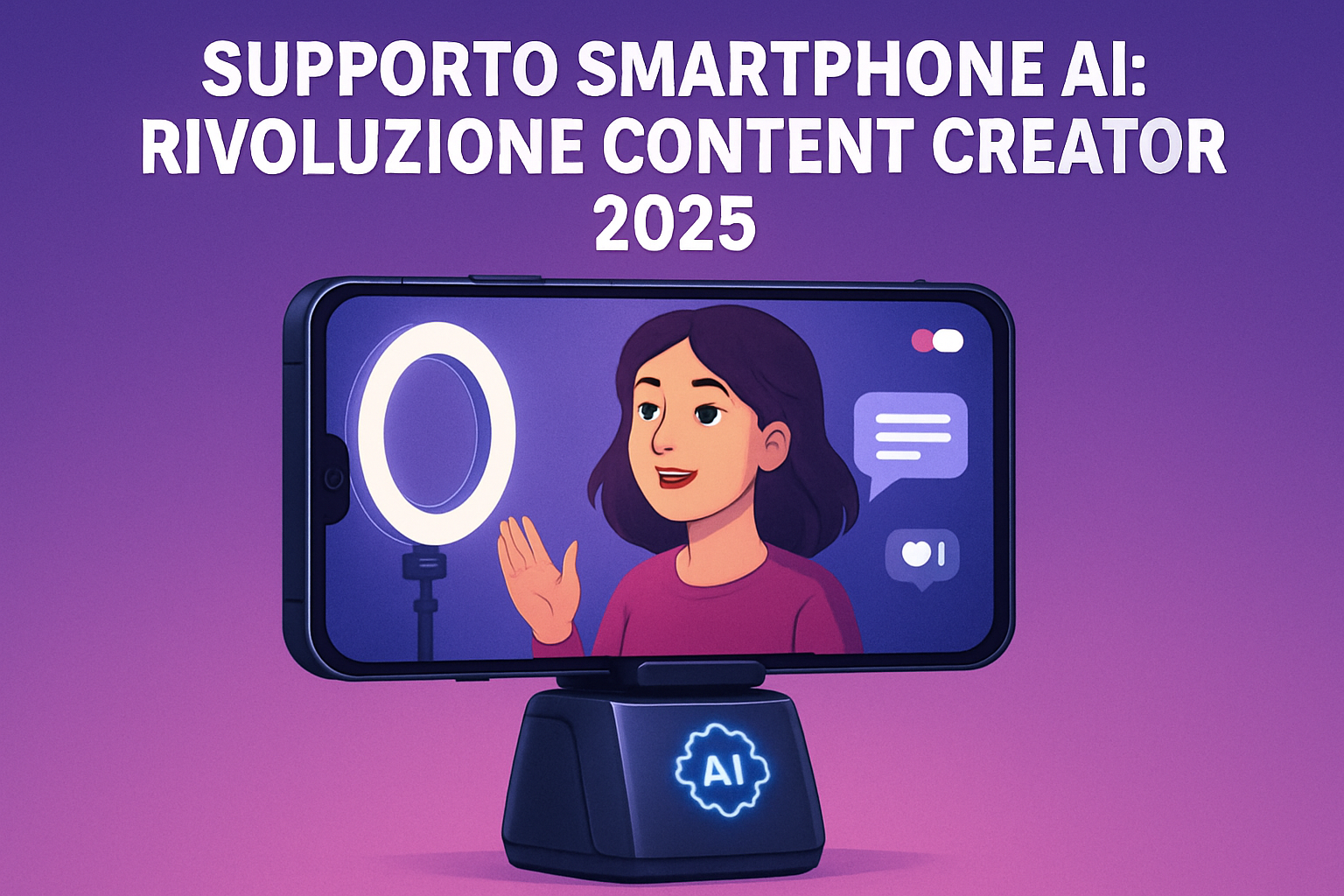 Supporto Smartphone AI: Rivoluzione Content Creator 2025