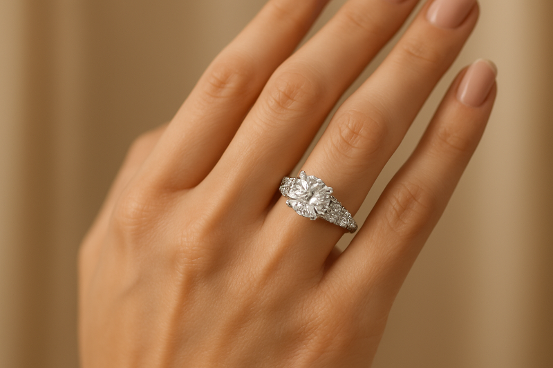 Anello in Argento con Zircone da 1 Carato - Top Viaggiare Solutions™