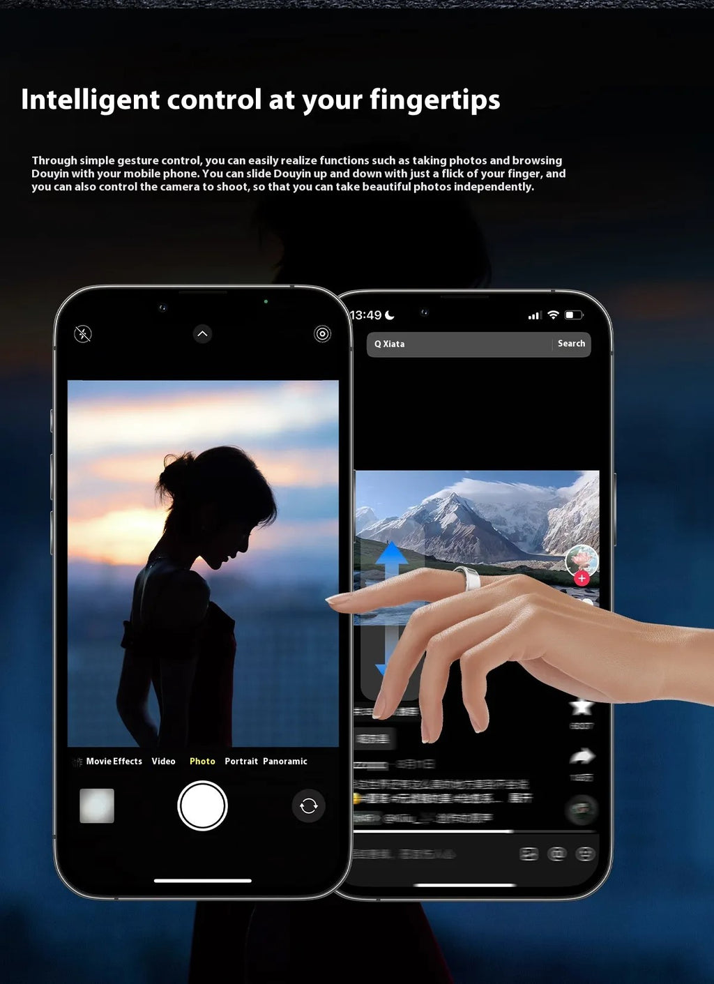 Anello Smart Touch Screen - Il Futuro della Tecnologia Indossabile al Dito