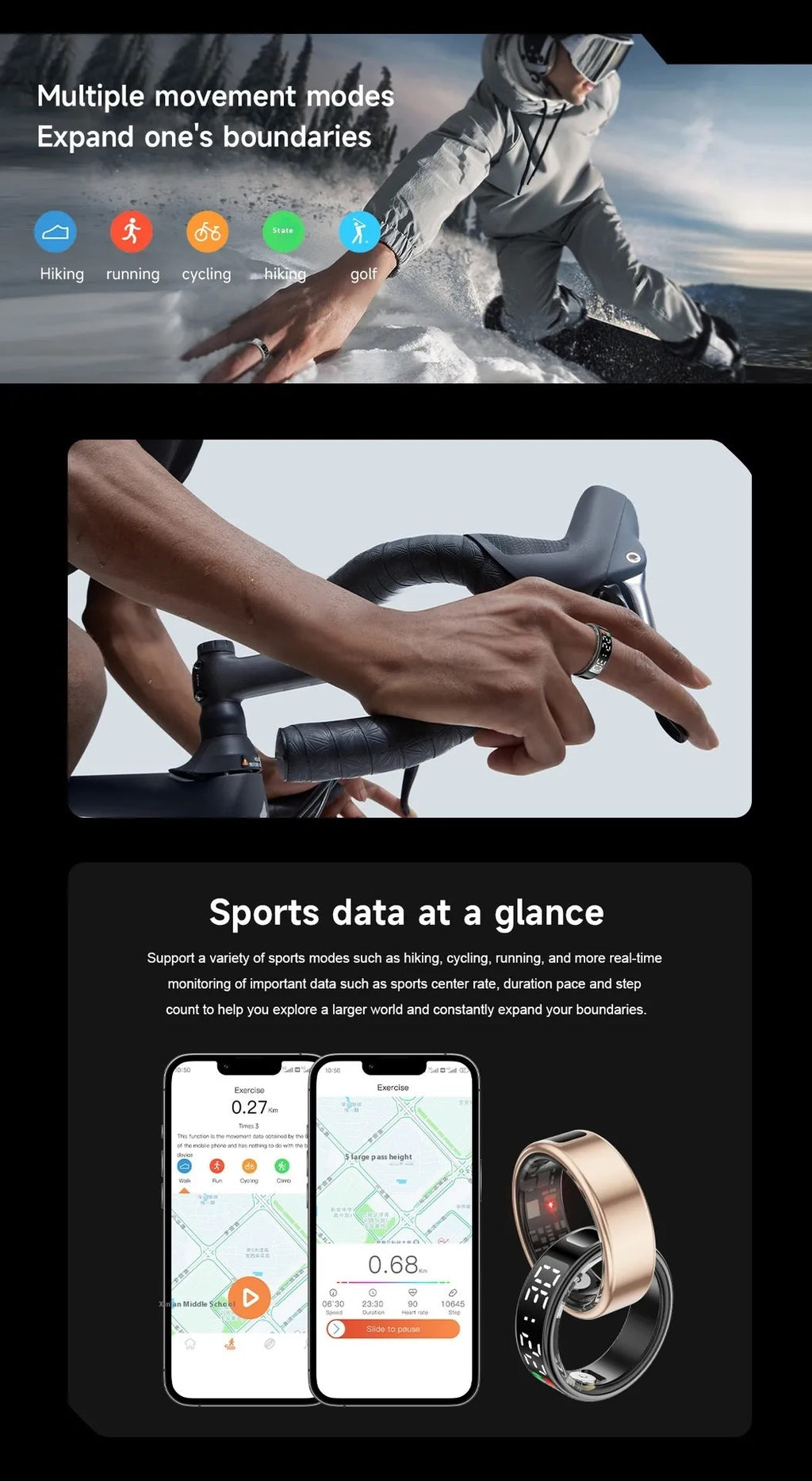 Anello Smart Touch Screen - Il Futuro della Tecnologia Indossabile al Dito