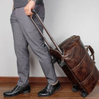 Borsa Viaggio in Vera Pelle Premium - Trolley Grande Capacità - Top Viaggiare Solutions™