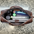 Borsa Viaggio in Vera Pelle Premium - Trolley Grande Capacità - Top Viaggiare Solutions™