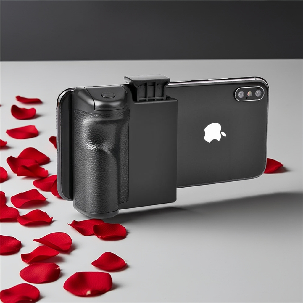 CapGrip wireless Bluetooth selfie booster nero controllo remoto fotografia smartphone
