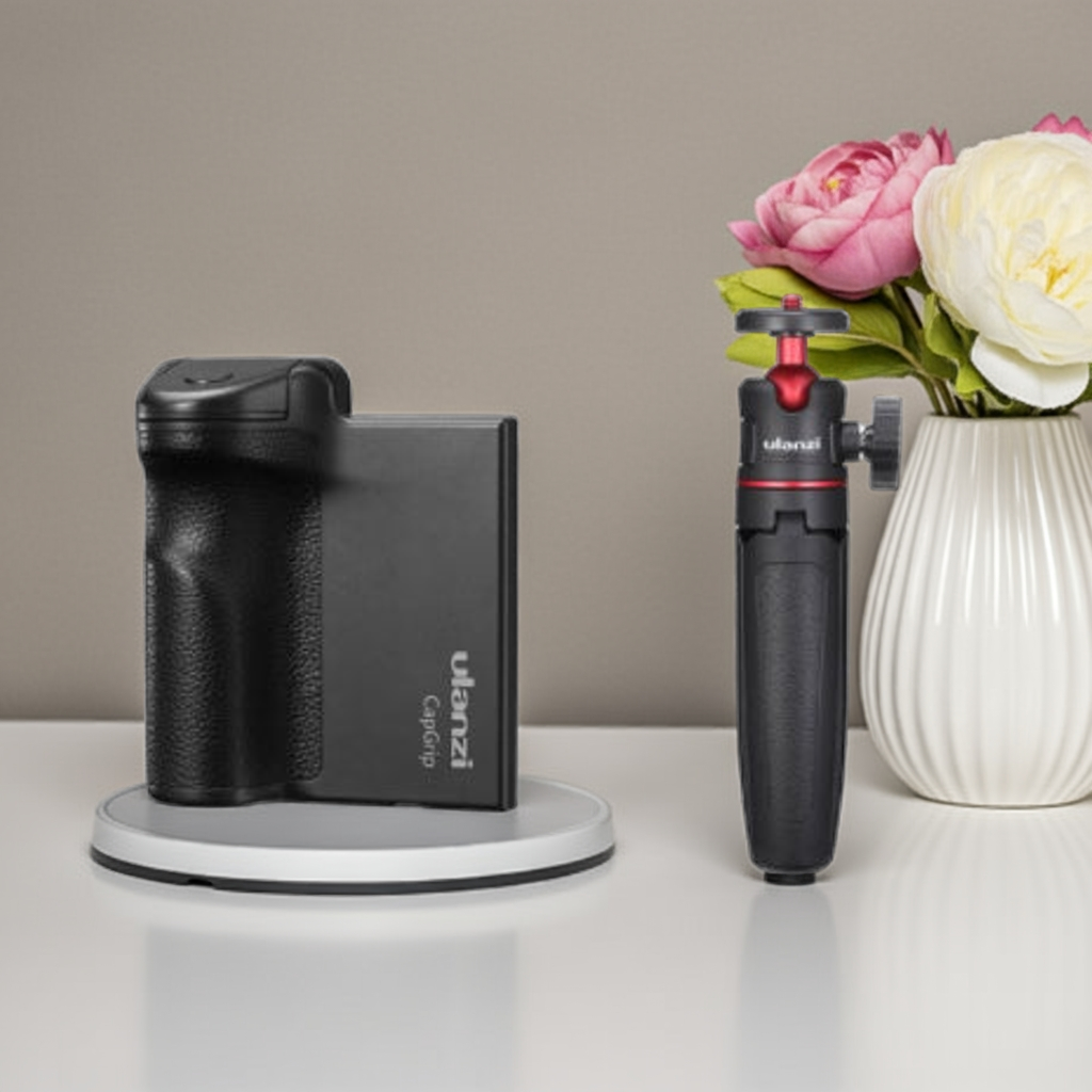 CapGrip wireless Bluetooth selfie booster nero controllo remoto fotografia smartphone