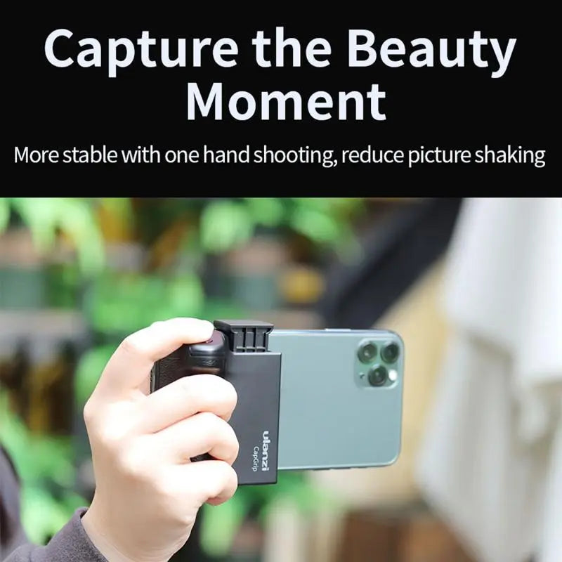 CapGrip wireless Bluetooth selfie booster nero controllo remoto fotografia smartphone