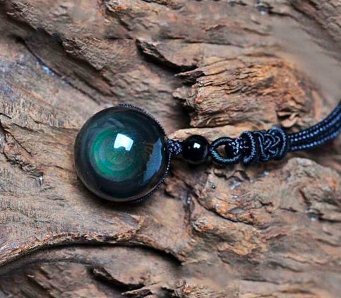 Collana Portafortuna in Ossidiana Arcobaleno