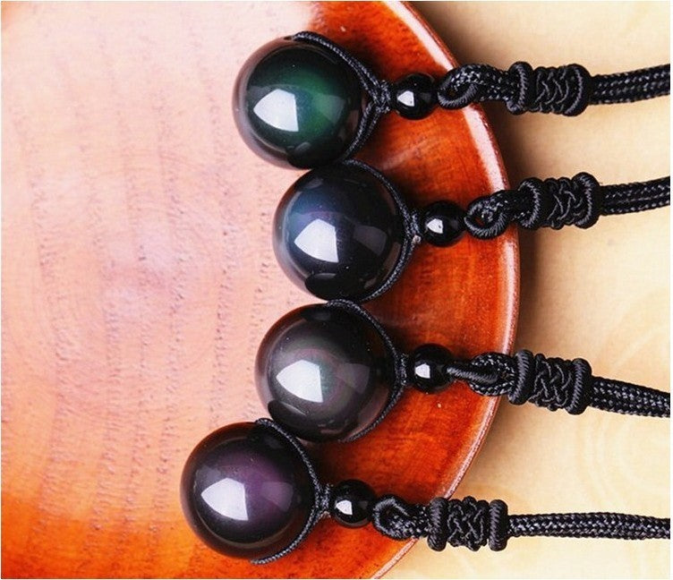 Collana Portafortuna in Ossidiana Arcobaleno