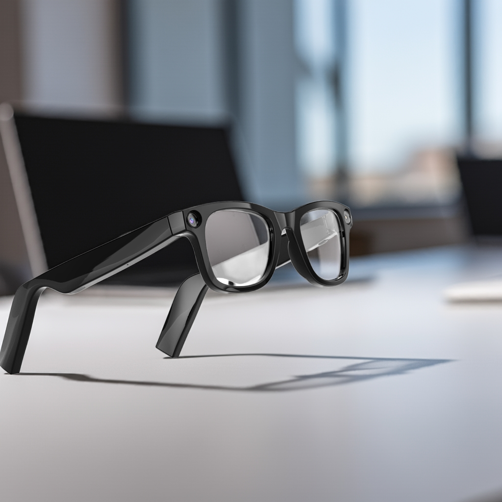 occhiali smart ai con lenti trasparenti