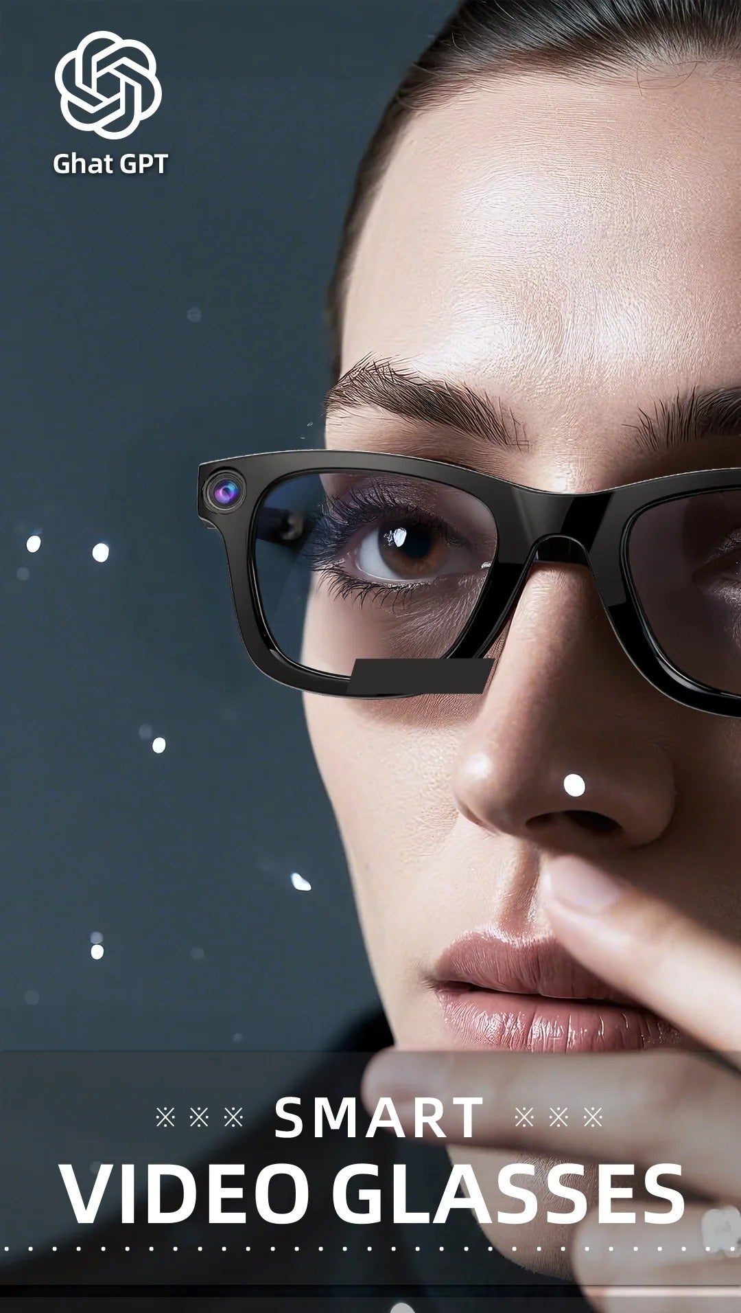 occhiali smart ai con lenti trasparenti