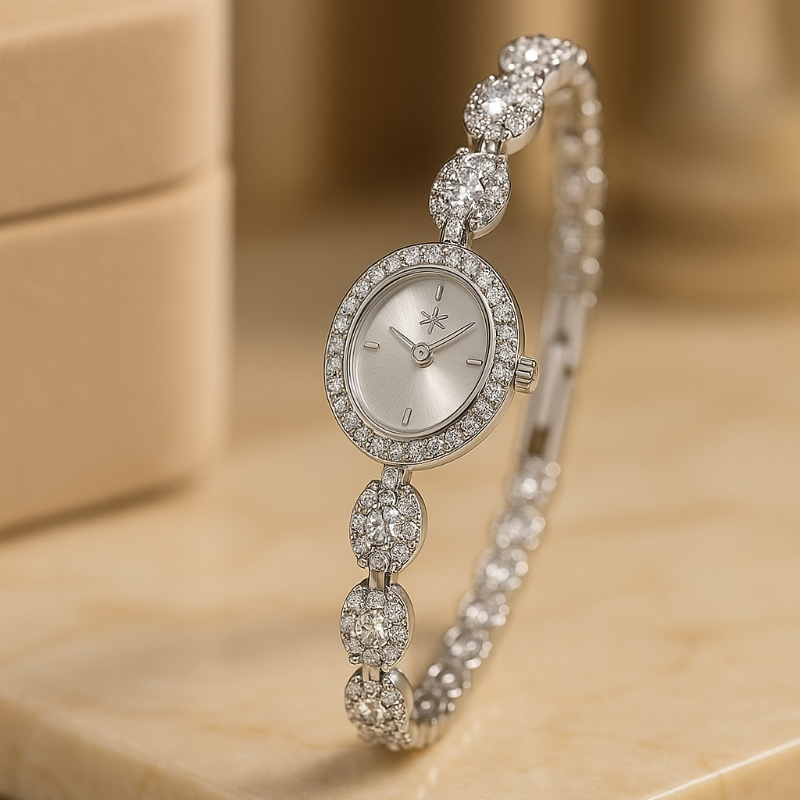 Orologio di Lusso con Gemme Colorate e Ovale - Top Viaggiare Solutions™