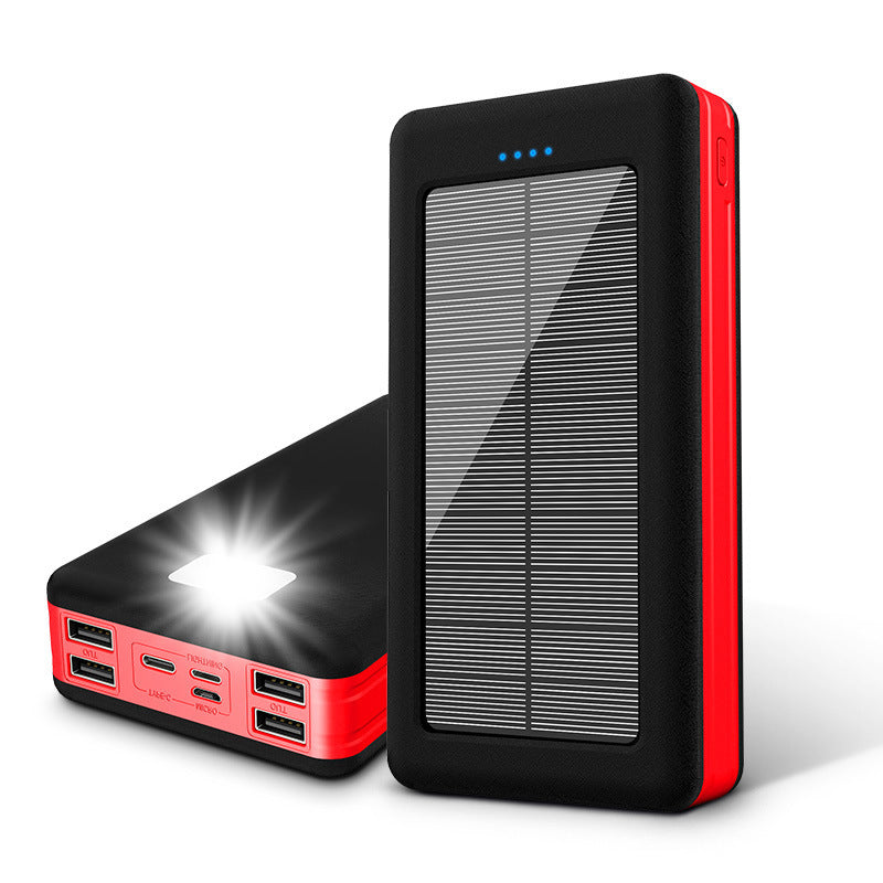 Power bank solare 30000mAh alta capacità ricarica multipla per viaggi lunghi outdoor