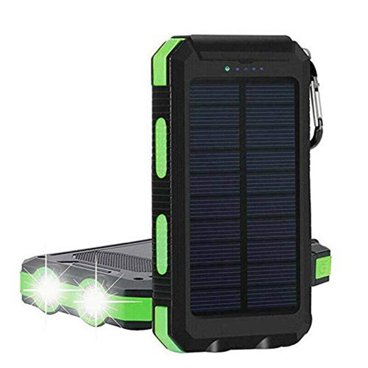 Power bank solare portatile 8000mAh con bussola integrata per outdoor e campeggio