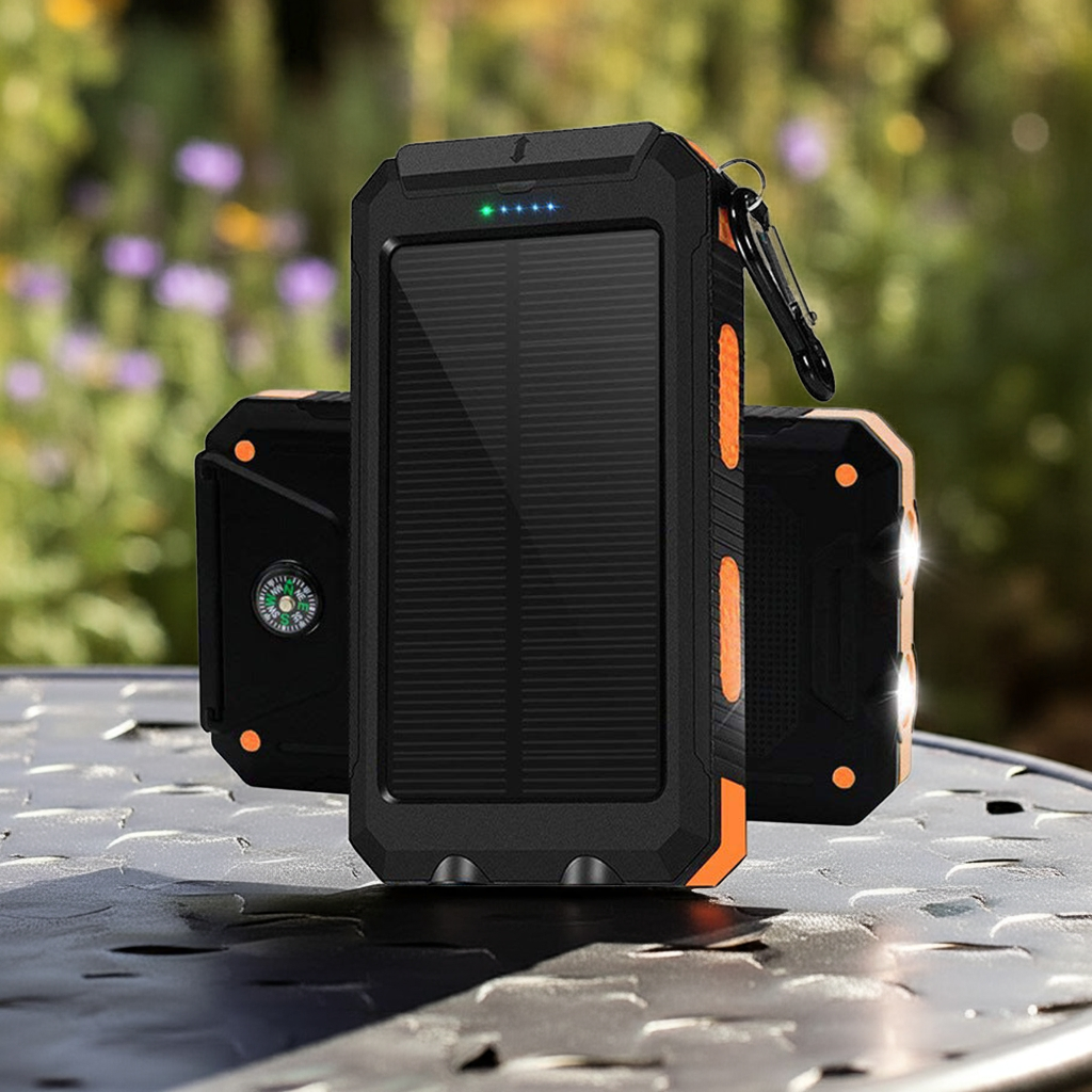 Power Bank Solare Portatile con Bussola - Ricarica Outdoor Sicura e Affidabile