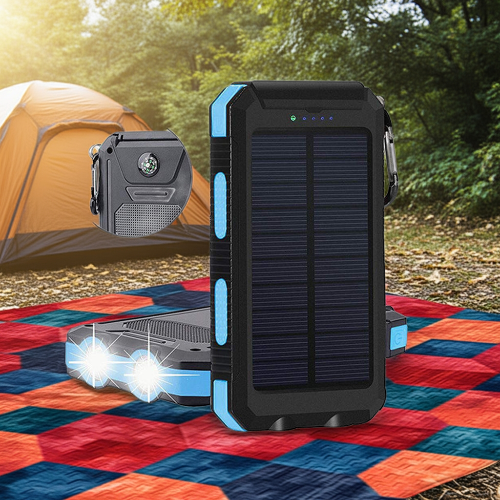 Power Bank Solare Portatile con Bussola - Ricarica Outdoor Sicura e Affidabile
