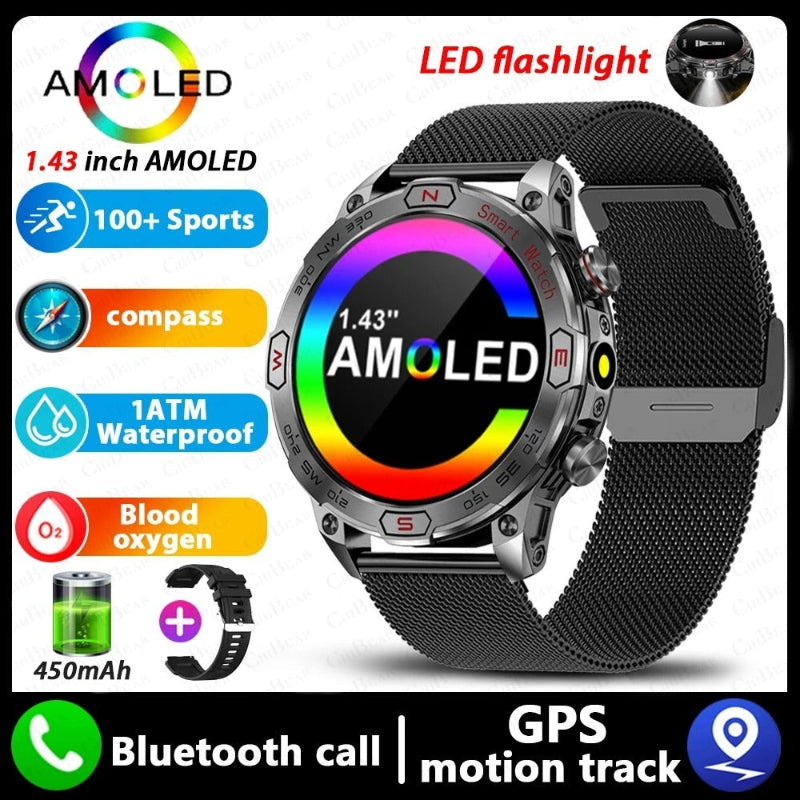 Smartwatch HD AMOLED - Orologio Sportivo Multifunzione - Top Viaggiare Solutions™