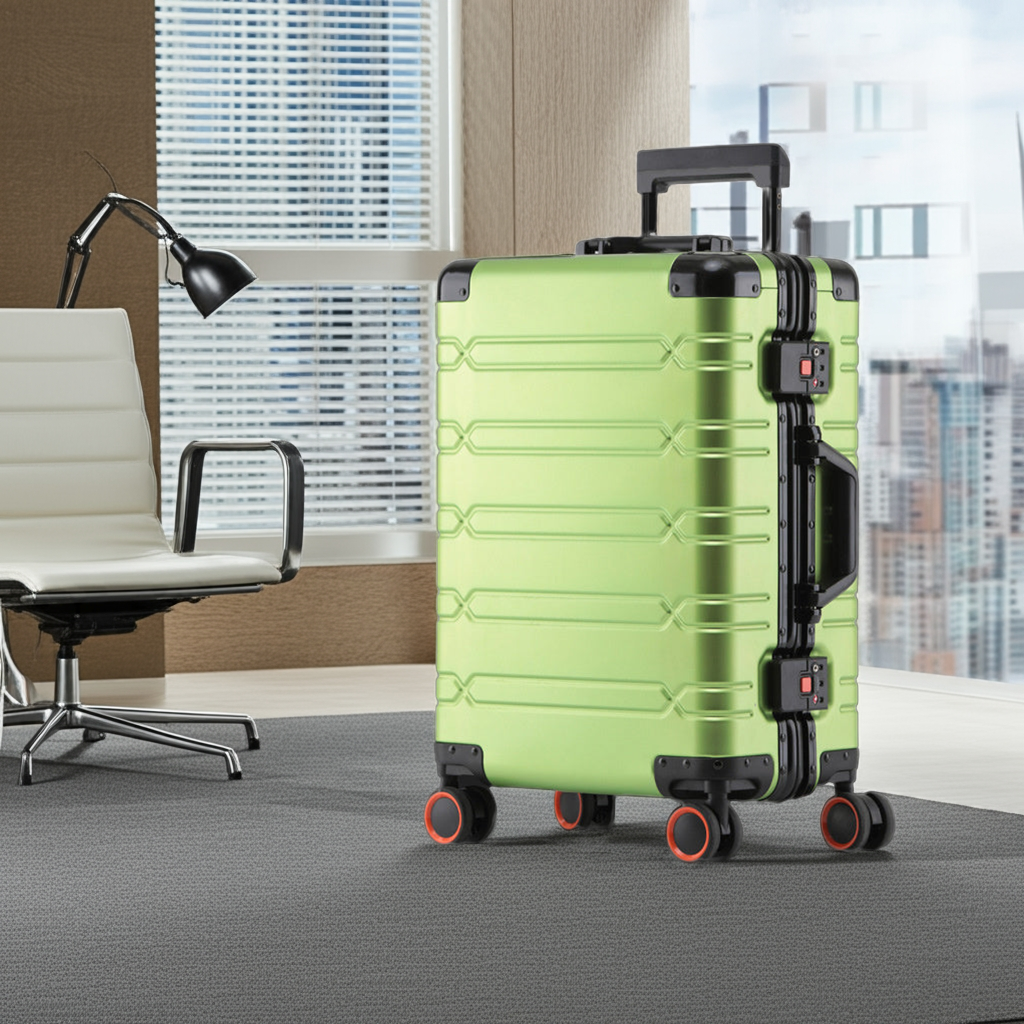 Valigia trolley alluminio magnesio con ruote universali 16-20-24 pollici leggera resistente