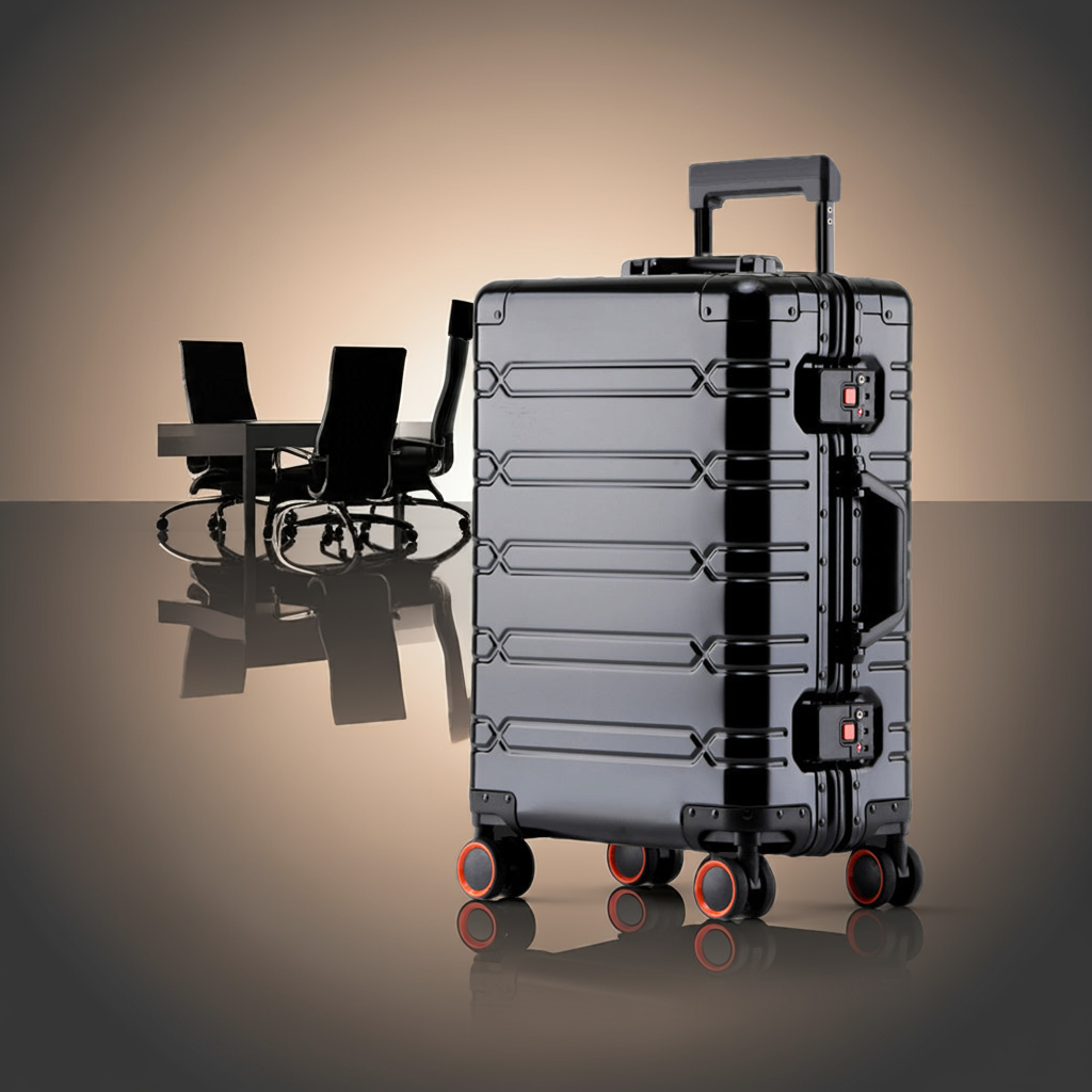 Valigia trolley alluminio magnesio con ruote universali 16-20-24 pollici leggera resistente