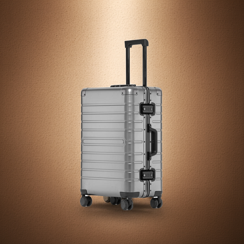 Valigia trolley in lega alluminio magnesio ultra leggera con ruote universali premium
