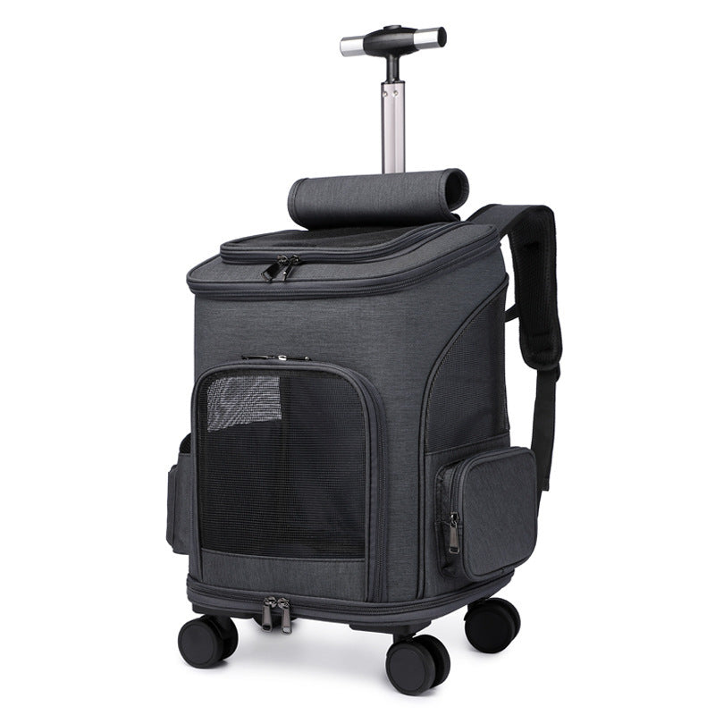 Zaino Trolley Pieghevole per Gatti - Con Ruote Universali - Top Viaggiare Solutions™