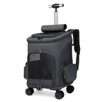 Zaino Trolley Pieghevole per Gatti - Con Ruote Universali - Top Viaggiare Solutions™